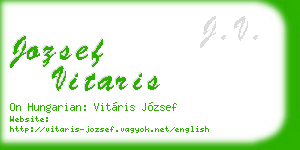 jozsef vitaris business card